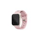 FKM rubber Apple Watch strap 42/41/40mm, pale-pink with watch attached