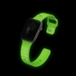 Lume-white FKM Apple Watch rubber strap with metal buckle and vented links