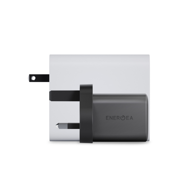 ENERGEA AMPCHARGE GAN45, 2C PD/PPS/QC3.0 WALL CHARGER,45W (UK) - GUNMETAL