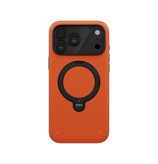 UNIQ HYBRID IPHONE 18 PRO MAX (2026) 6.9 ELIX WITH 360 ROTATING KICKSTAND - VOLT ORANGE