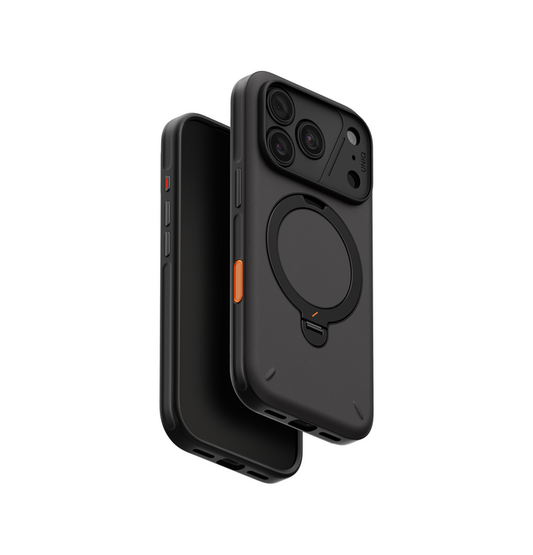 UNIQ HYBRID IPHONE 18 PRO MAX (2026) 6.9 ELIX WITH 360 ROTATING KICKSTAND - CHARCOAL GREY