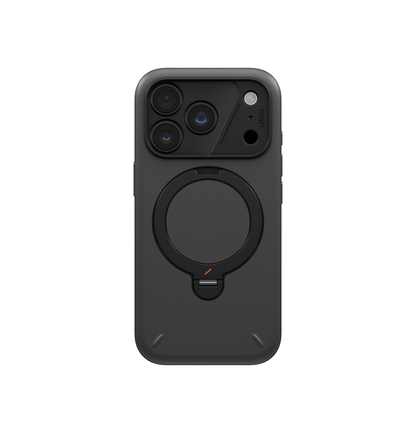 UNIQ HYBRID IPHONE 18 PRO MAX (2026) 6.9 ELIX WITH 360 ROTATING KICKSTAND - CHARCOAL GREY