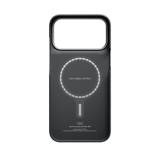 PITAKA Edge Case For iPhone 18 Pro Max Classic-Black Grey(Twill)-01