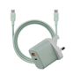 BAZIC GOPORT VELOX KIT, 1C1A GAN CHARGER 35W(UK) WITH WEAVE CABLE-GREEN