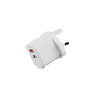 BAZIC GOPORT VELOX KIT, 1C1A GAN CHARGER 35W(UK) WITH WEAVE CABLE-WHITE