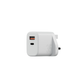 BAZIC GOPORT VELOX KIT, 1C1A GAN CHARGER 35W(UK) WITH WEAVE CABLE-WHITE