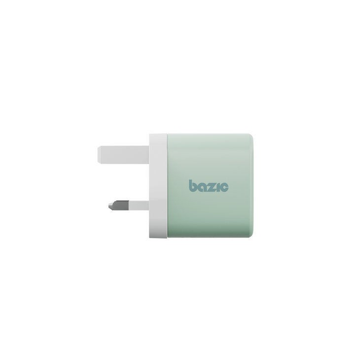 BAZIC GOPORT VELOX KIT, 1C1A GAN CHARGER 35W(UK) WITH WEAVE CABLE-GREEN