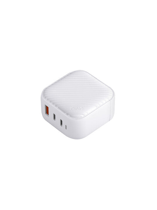 UNIQ VERGE PRO 66W GAN USB-C WALL CHARGER (UK) - CLOUD (WHITE)