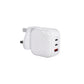 UNIQ VERGE PRO 66W GAN USB-C WALL CHARGER (UK) - CLOUD (WHITE)