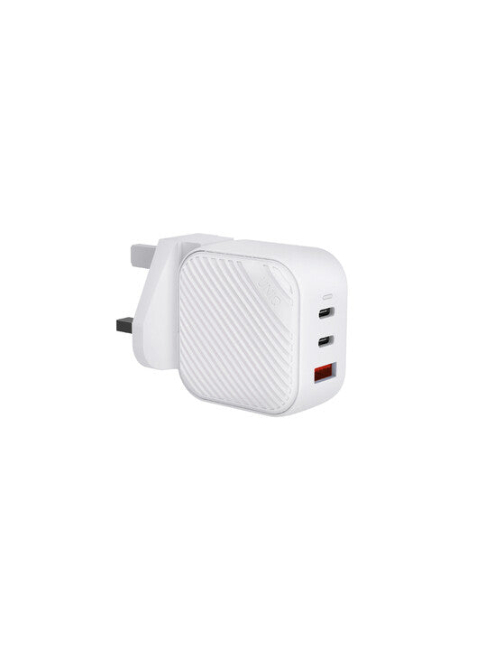 UNIQ VERGE PRO 66W GAN USB-C WALL CHARGER (UK) - CLOUD (WHITE)