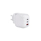 UNIQ VERGE PRO 66W GAN USB-C WALL CHARGER (UK) - CLOUD (WHITE)