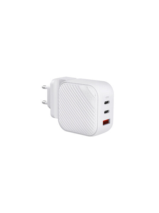 UNIQ VERGE PRO 66W GAN USB-C WALL CHARGER (UK) - CLOUD (WHITE)