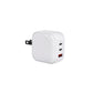 UNIQ VERGE PRO 66W GAN USB-C WALL CHARGER (UK) - CLOUD (WHITE)