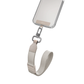 2-in-1 lanyard and hand strap with light gray fabric and metal keyring clip