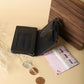 7 WALLET ORIGNAL LETATHER COIN ZIPPER- BLACK