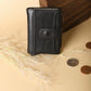 7 WALLET ORIGNAL LETATHER COIN ZIPPER- BLACK