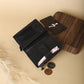 7 WALLET ORIGNAL LETATHER COIN ZIPPER- BLACK