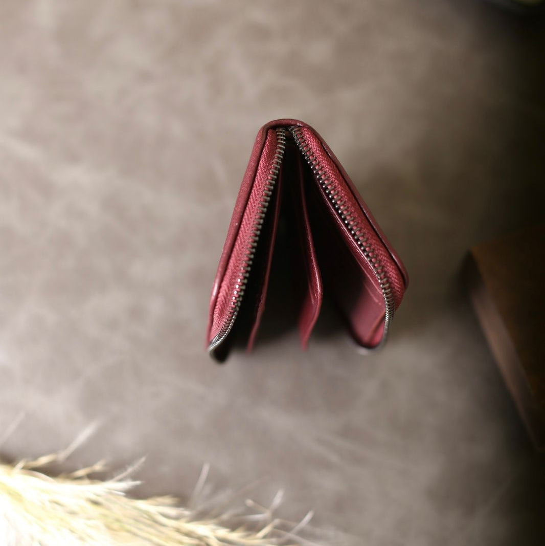 7WALLET FLOTER ZIPPER MAROON