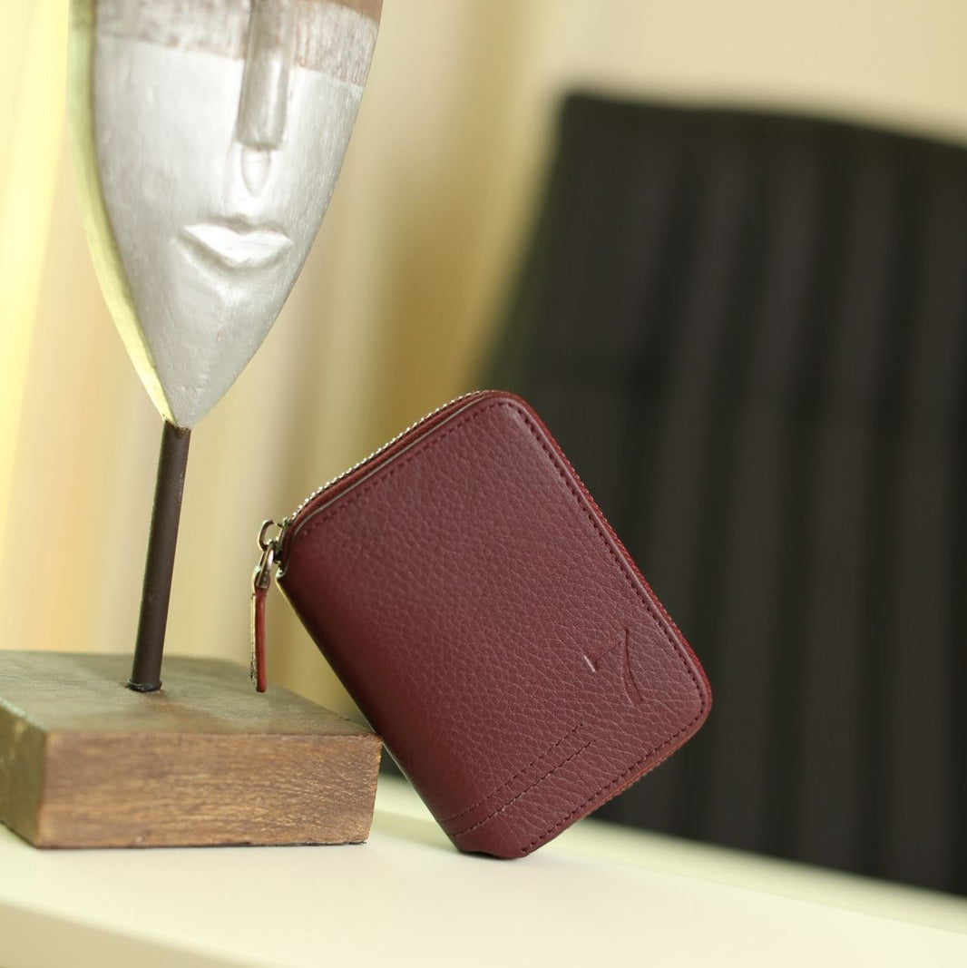7WALLET FLOTER ZIPPER MAROON