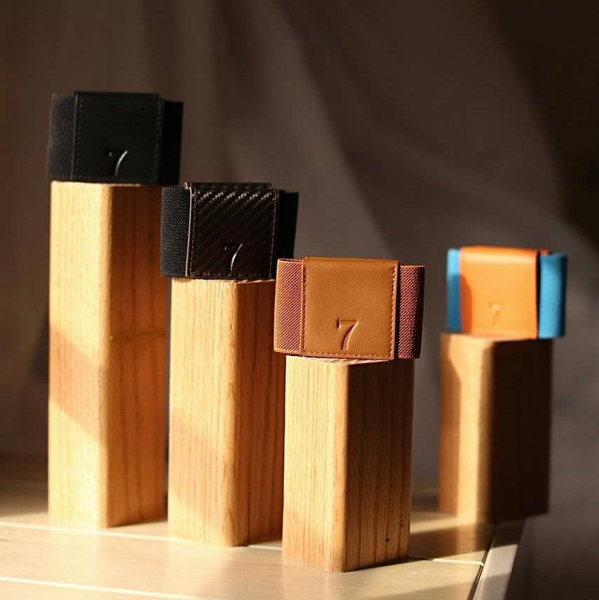 7 WALLET CARD HOLDER - BLACK