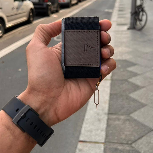 7 WALLET CARD HOLDER - BLACK/BROWN