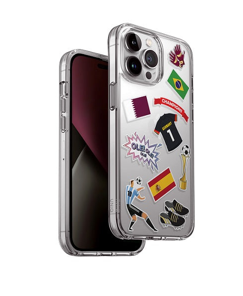 غطاء UNIQ HYBRID IPHONE 14 PRO (2022) LIFEPRO WORLDCUP EDITION - كريستال (شفاف) 