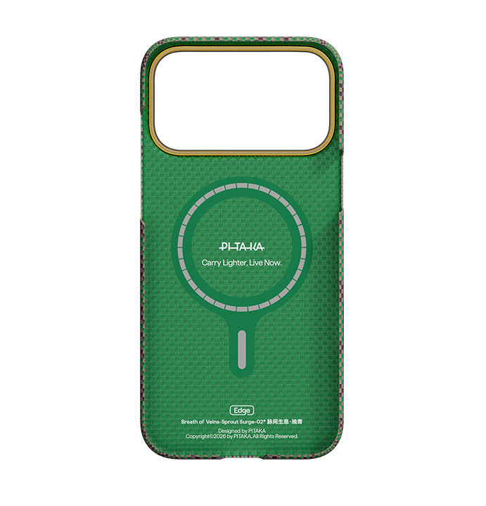 PITAKA Breath of Veins  Edge Case for iPhone 17 Pro MAX- Sprout Surge