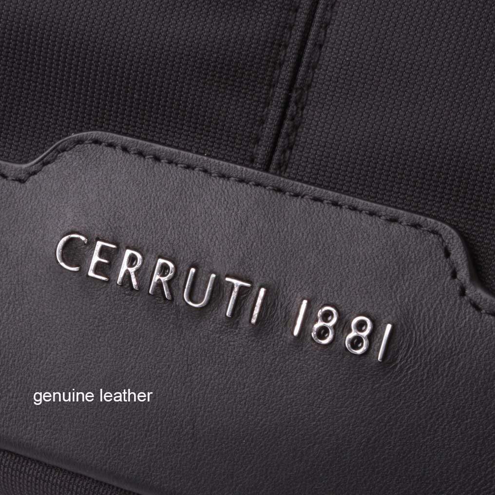Cerruti Nylon - Leather Tablet Bag 10- Black
