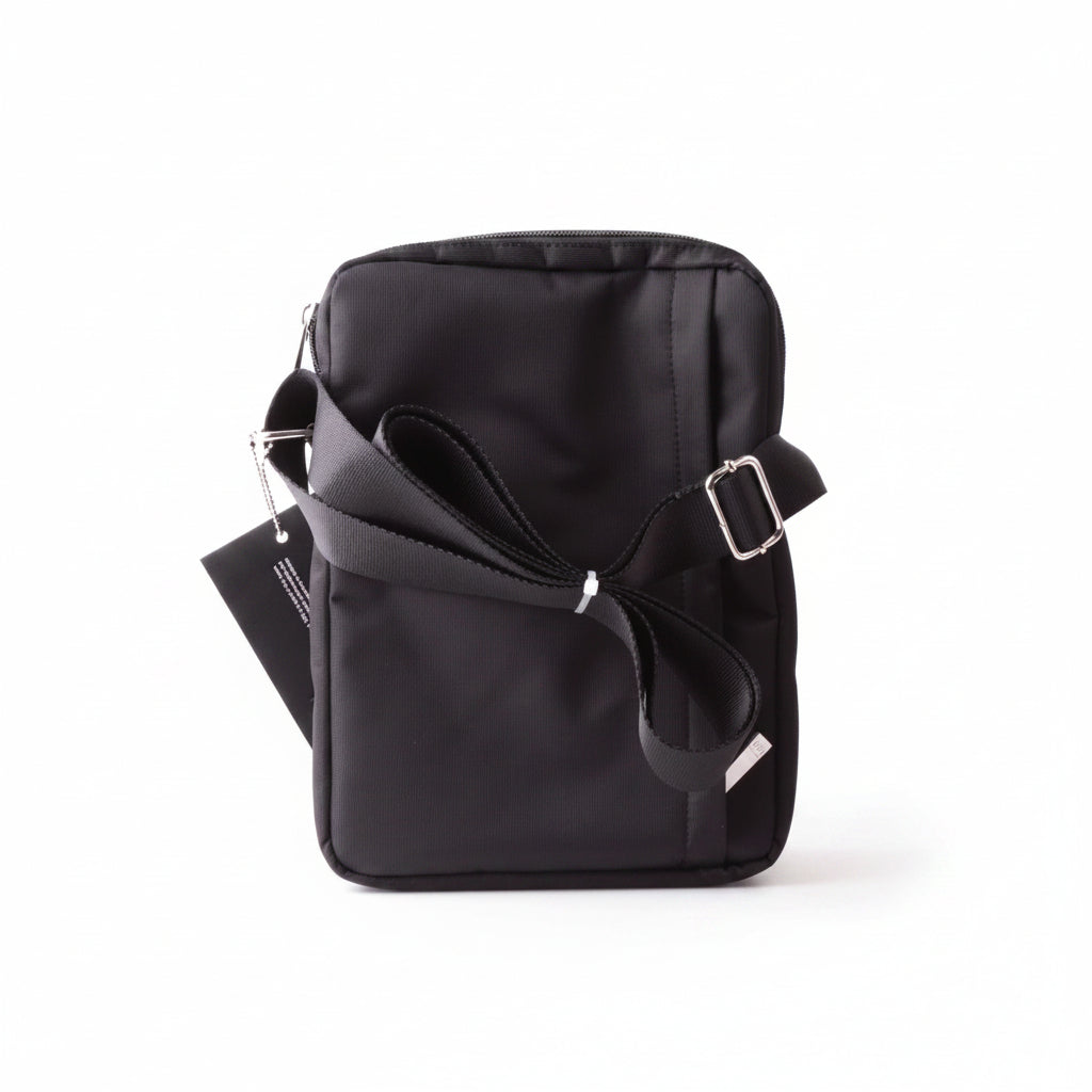 Cerruti Nylon - Leather Tablet Bag 10- Black