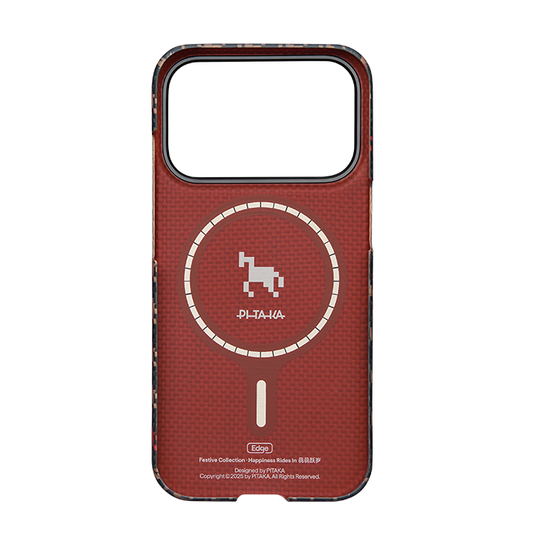 PITAKA Edge Case for iPhone 17 Pro - Happiness Rides (Ebon Kylin）