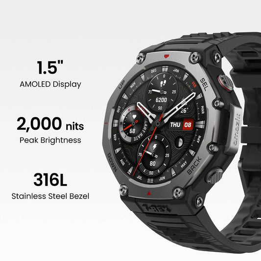 Amazfit T-Rex 3 Outdoor Smart Watch - Onyx