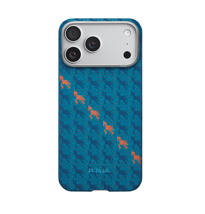 PITAKA Edge Case for iPhone 17 Pro -Happiness Rides (Indigo）