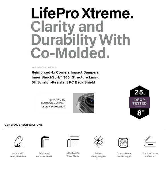 UNIQ HYBRID IPHONE 16 PRO (2024) 6.3 MAGCLICK CHARGING LIFEPRO XTREME (AF) - SMOKE (FROST SMOKE)