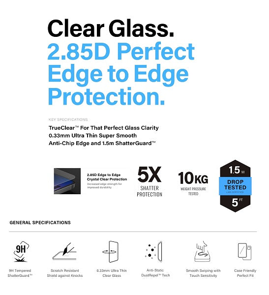 UNIQ OPTIX CLEAR IPHONE 16 PRO (2024) 6.3 GLASS SCREEN PROTECTOR - CLEAR