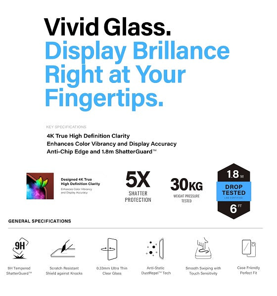 UNIQ OPTIX VIVID CLEAR IPHONE 16 PRO MAX (2024) 6.9 GLASS SCREEN PROTECTOR - VIVID CLEAR