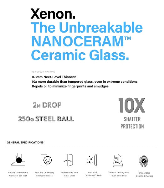 UNIQ OPTIX XENON NANOCERAM IPHONE 16 PRO MAX (2024) 6.9 GLASS SCREEN PROTECTOR