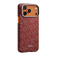 PITAKA Ultra-Slim Case for iPhone 17 Pro Max- Monogram (Gold/Red)