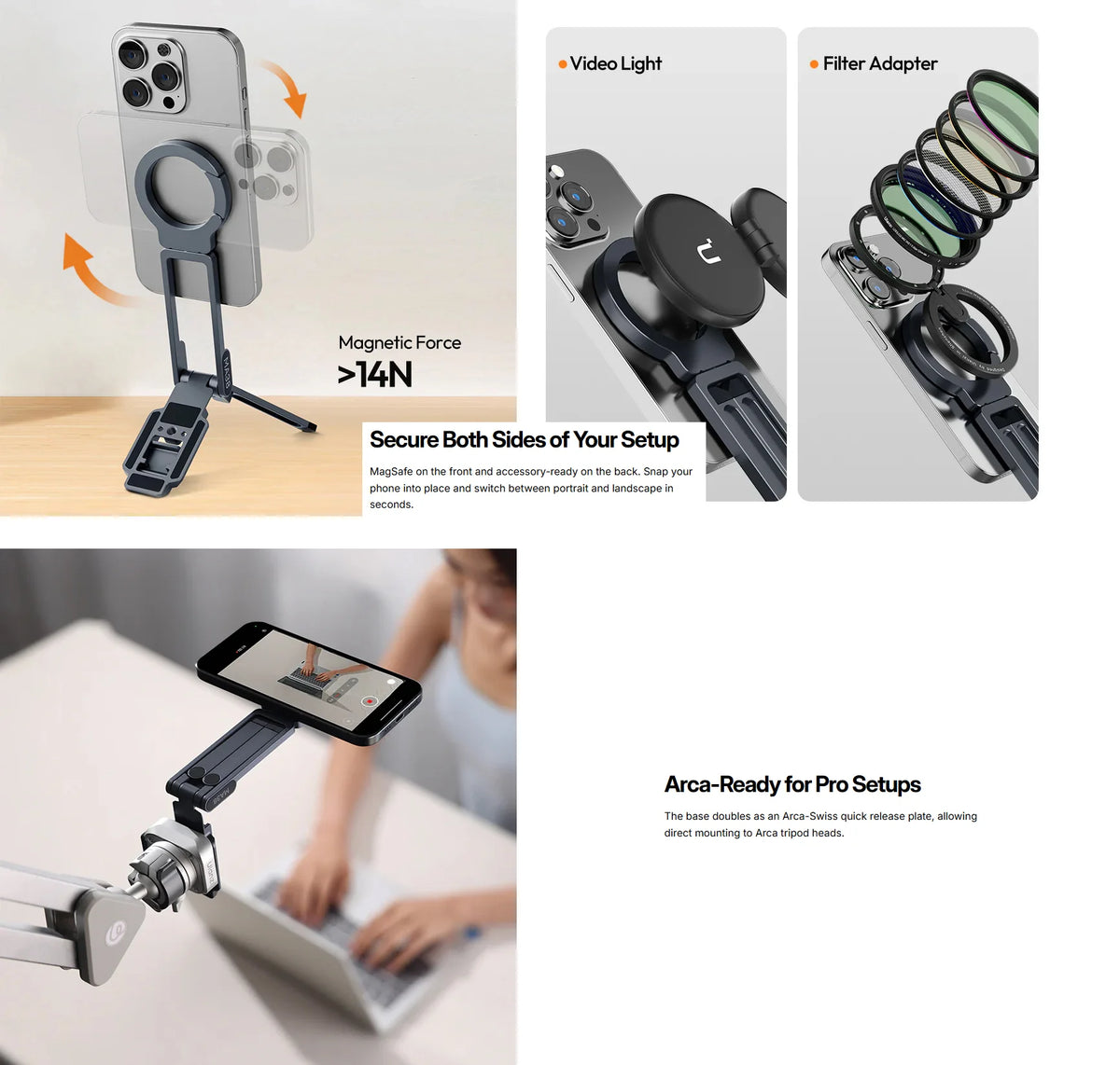 Ulanzi MA38 folding hanging hook feature for content creators
