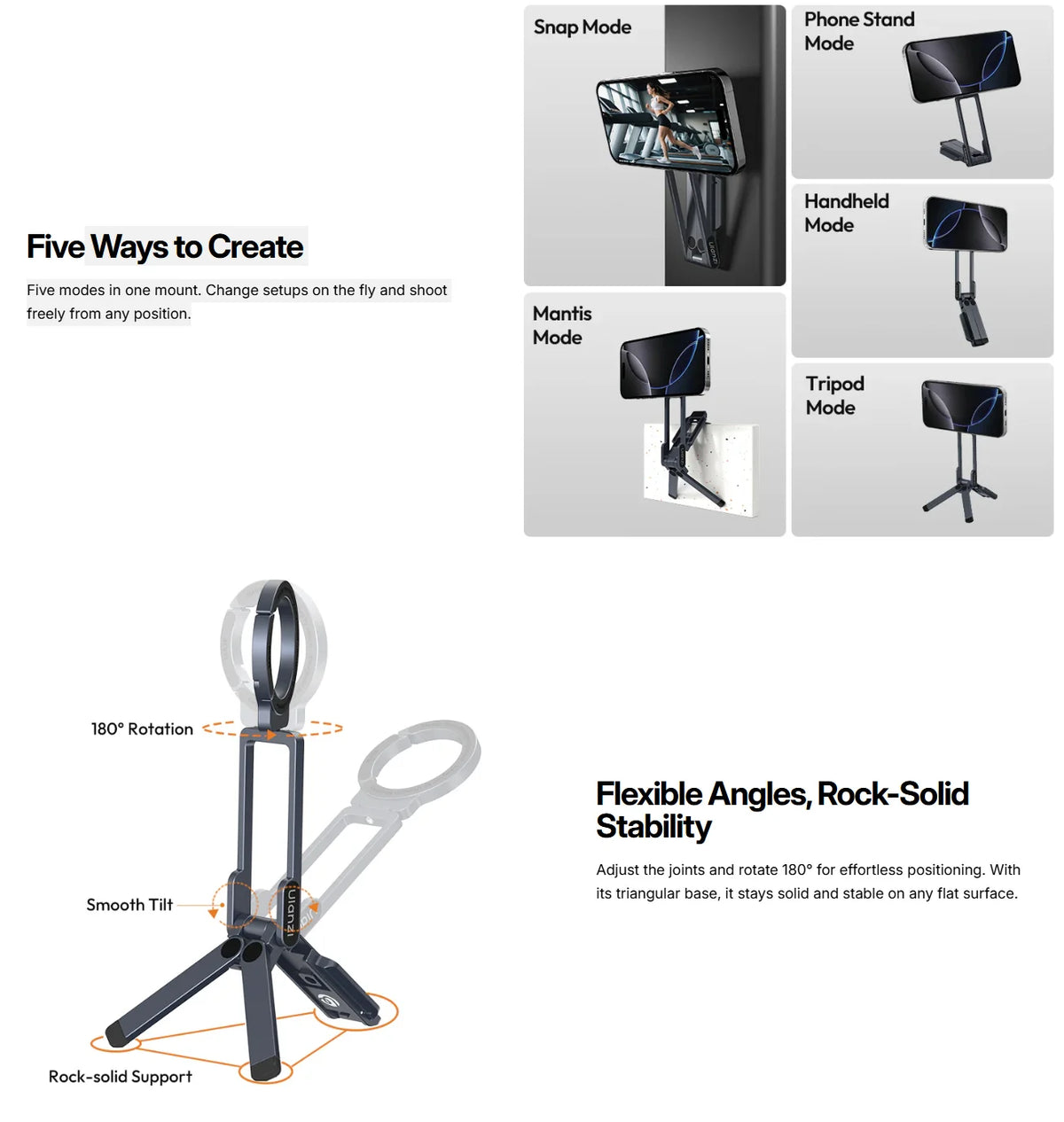 Ulanzi MA38 folding hanging hook feature for content creators