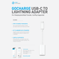 BAZIC GOCHARGE, C-LIGHTNING ADAPTER FOR POWER AND DATA TRANSFER. SUPPORTS CARPLAY - WHITE
