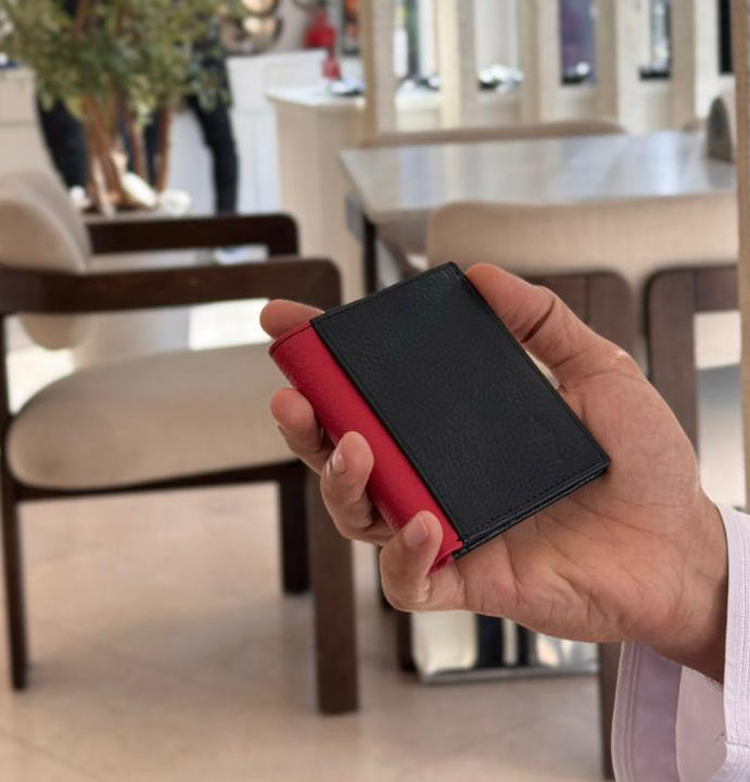 7 WALLET ORIGNAL LETATHER - BLACK / RED